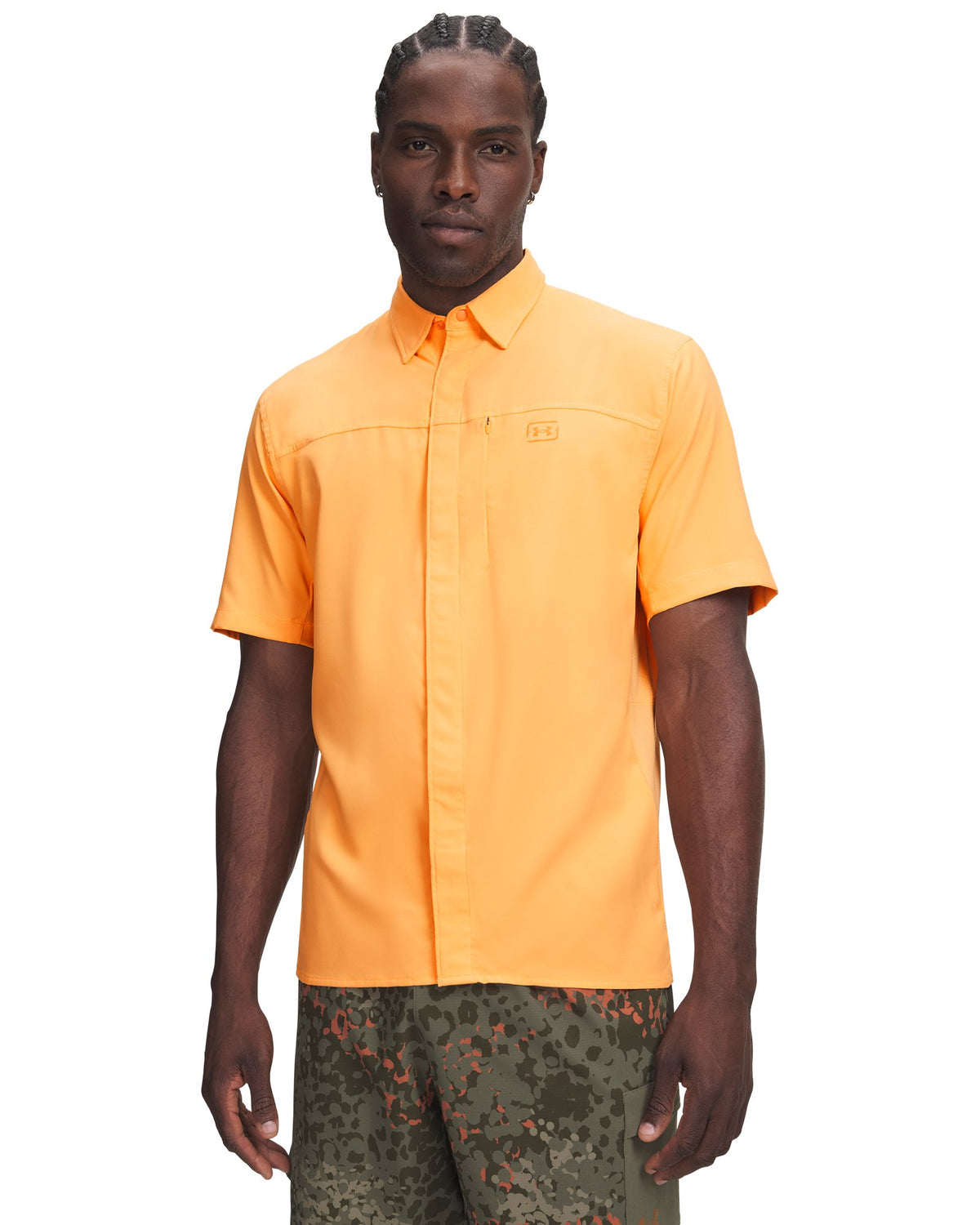 UA Fish Pro Hybrid Woven Men's Short Sleeve - Orange