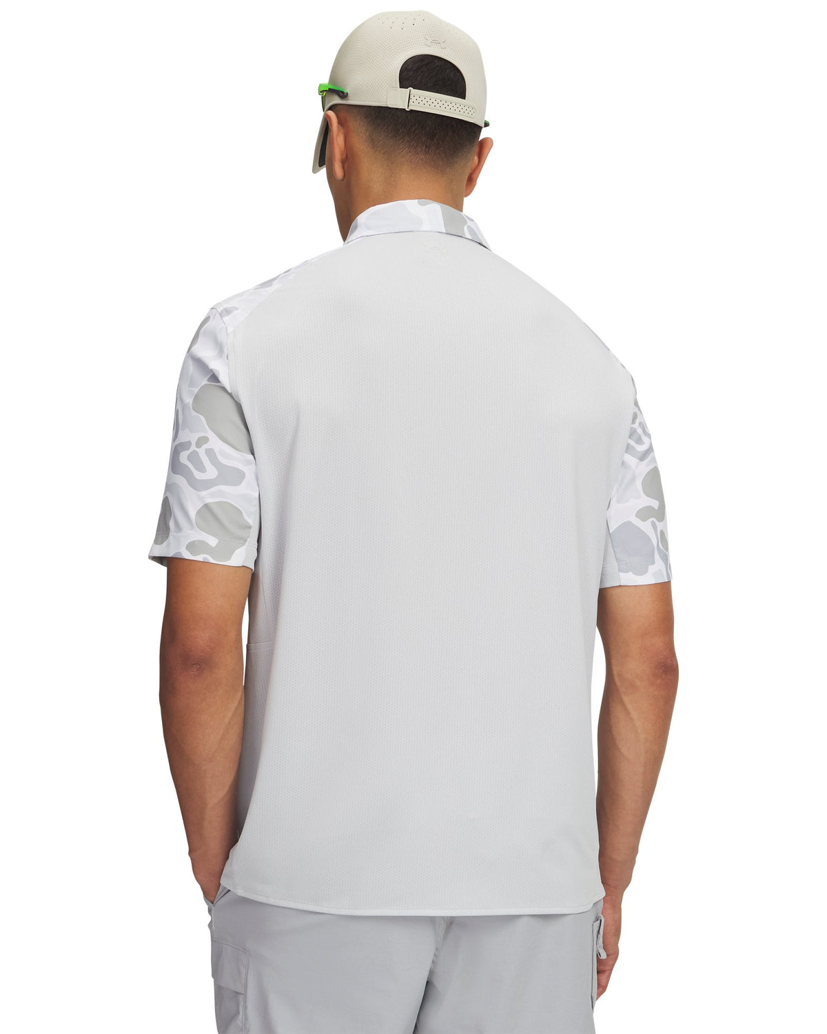 UA Fish Pro Hybrid Printed Men's Short Sleeve - White