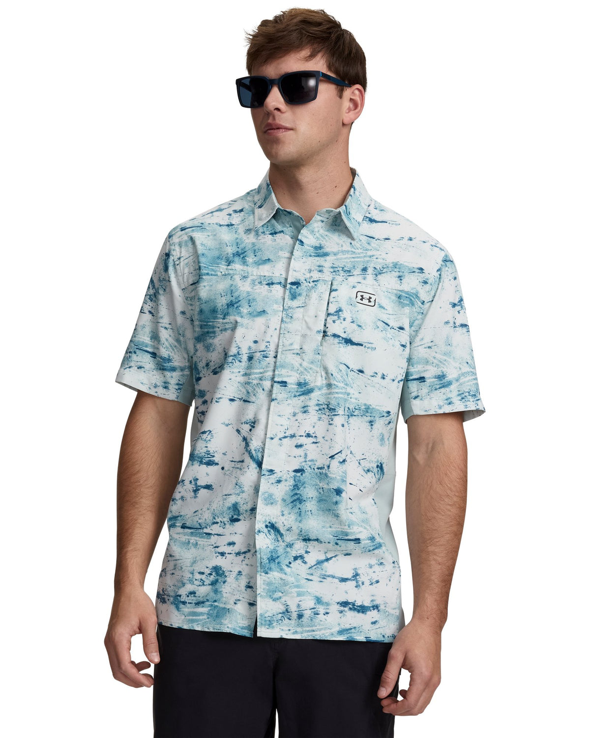 UA Fish Pro Hybrid Printed Men's Short Sleeve - Green