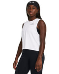 UA Vanish Energy Women's Crop Tank - White