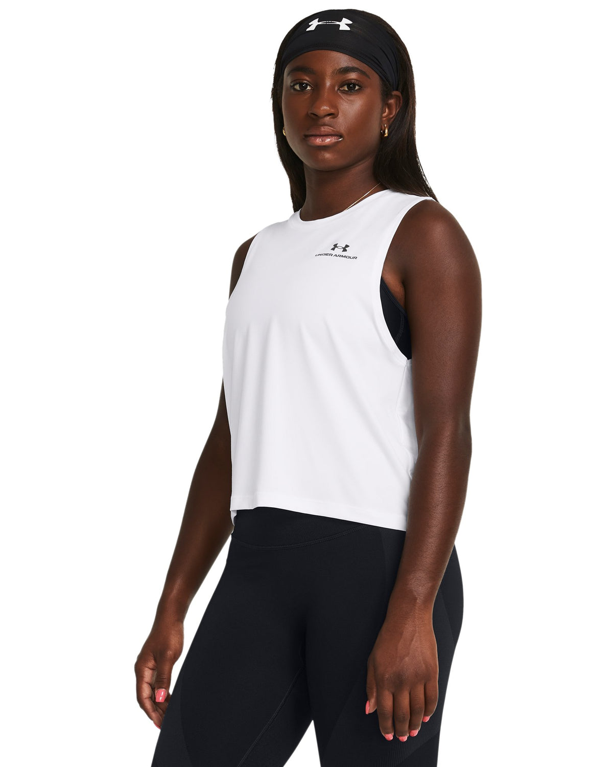 UA Vanish Energy Women's Crop Tank - White