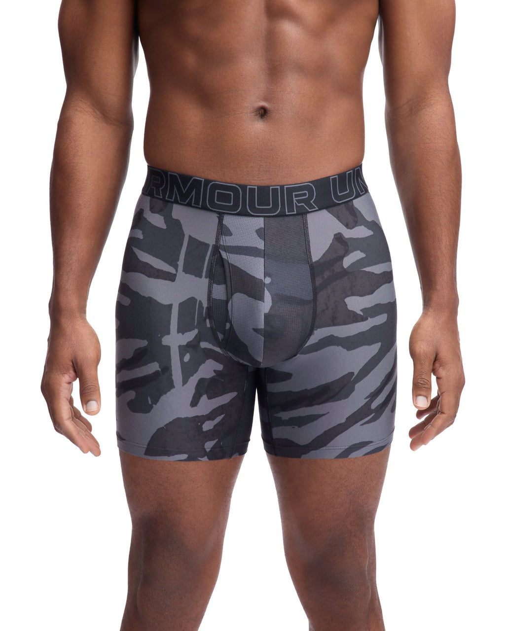 UA Performance Tech™ Printed Men's 6" Boxerjock® - Black
