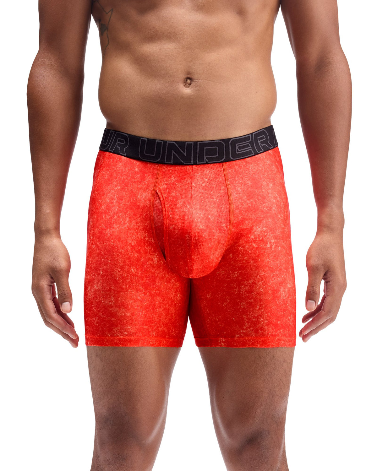 UA Performance Tech™ Printed Men's 6" Boxerjock® - Red