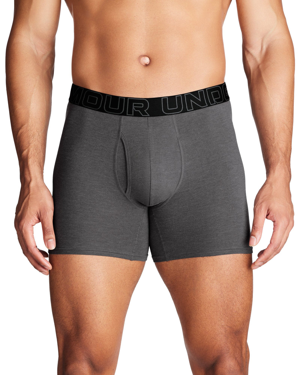 UA Performance Cotton Men's 6" 3-Pack Boxerjock® - Gray