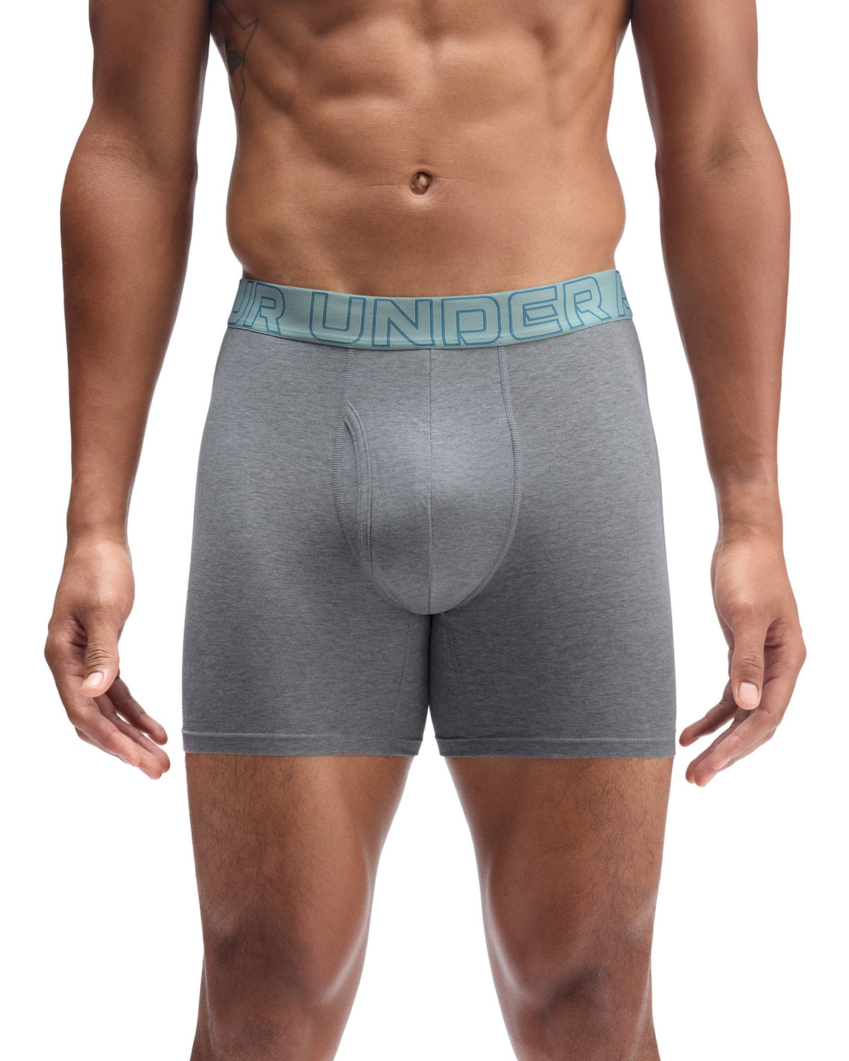 UA Performance Cotton Men's 6" 3-Pack Boxerjock® - Gray