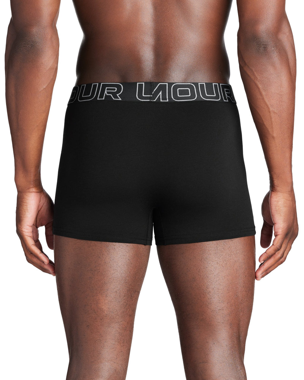 UA Performance Cotton Men's 3" 3-Pack Boxerjock® - Black