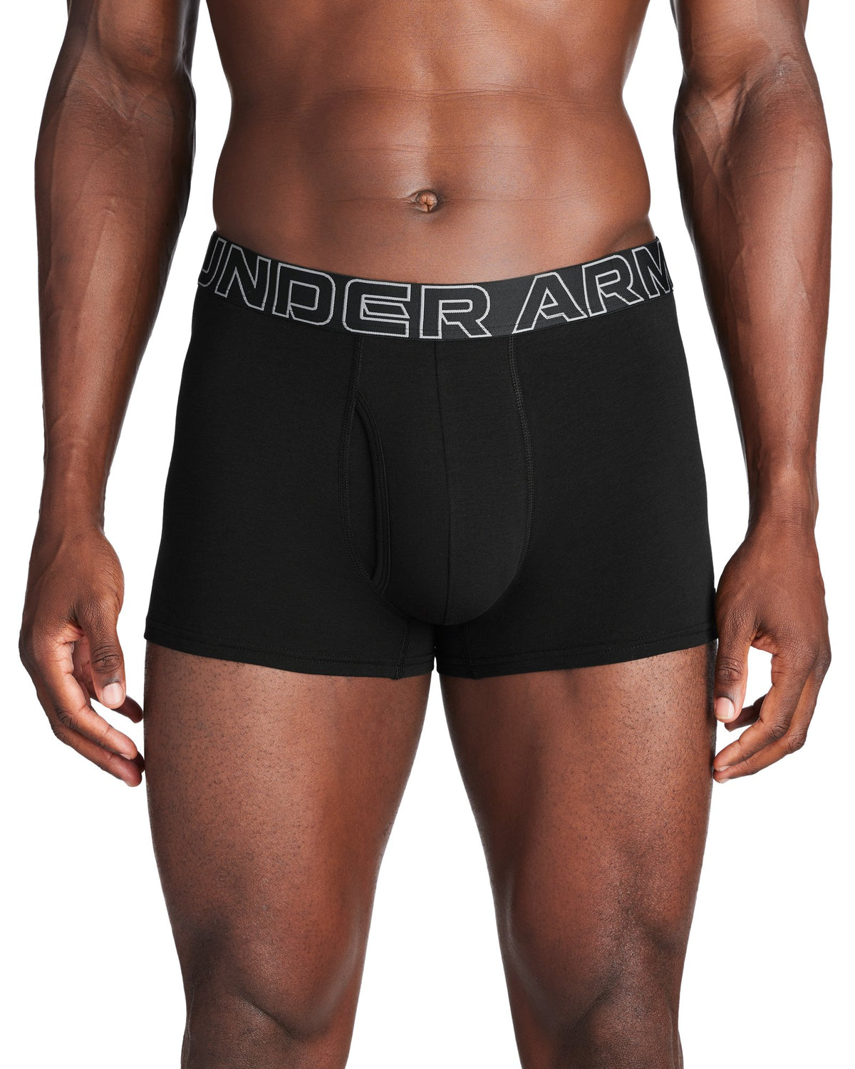 UA Performance Cotton Men's 3" 3-Pack Boxerjock® - Black