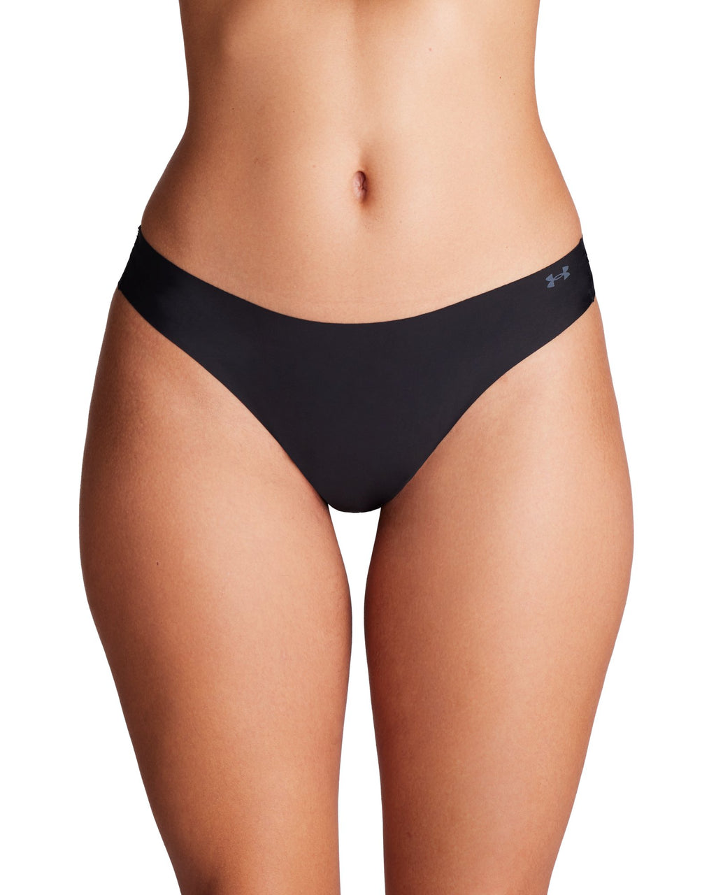 UA Pure Stretch Women's 3-Pack No Show Thong - Black