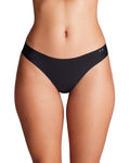 UA Pure Stretch Women's 3-Pack No Show Thong - Black
