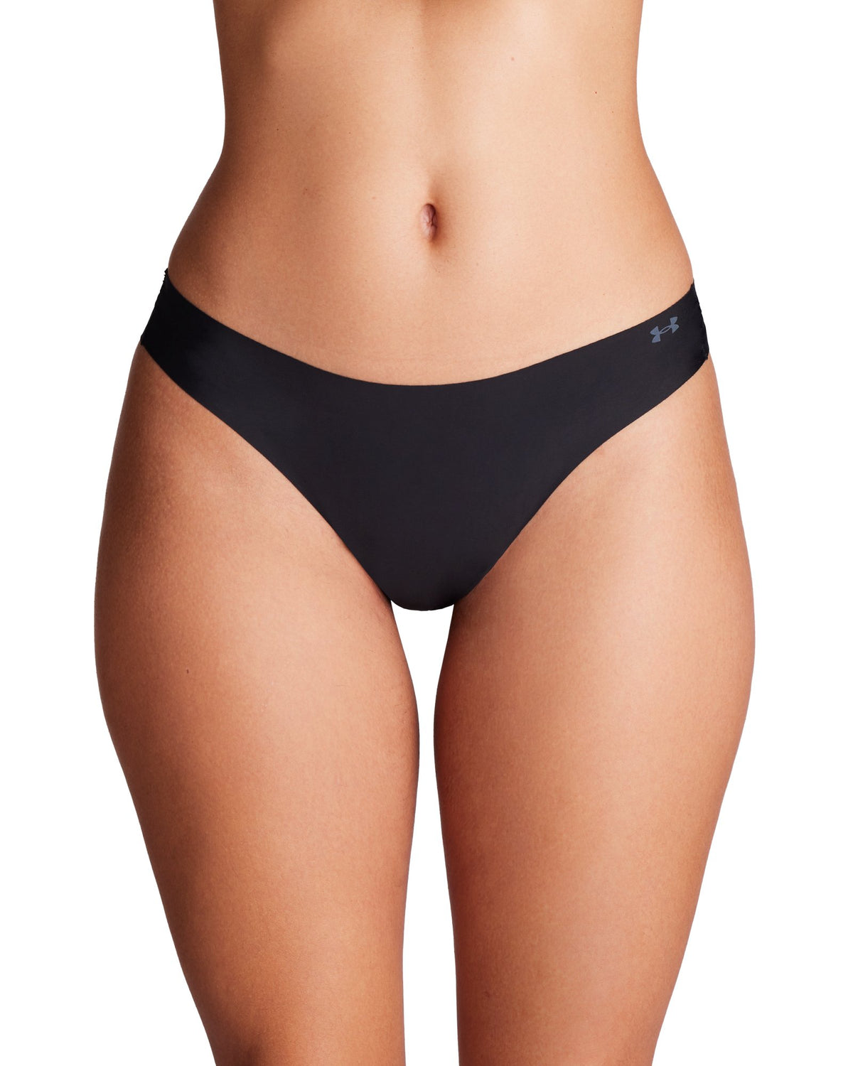 UA Pure Stretch Women's 3-Pack No Show Thong - Black