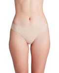 UA Pure Stretch Women's 3-Pack No Show Thong - Brown