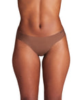 UA Pure Stretch Women's 3-Pack No Show Thong - Brown