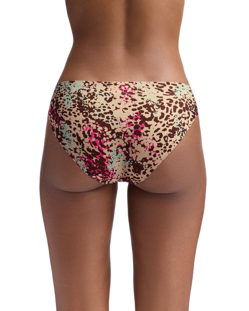 UA Pure Stretch Printed Women's 3-Pack No Show Bikini - Brown