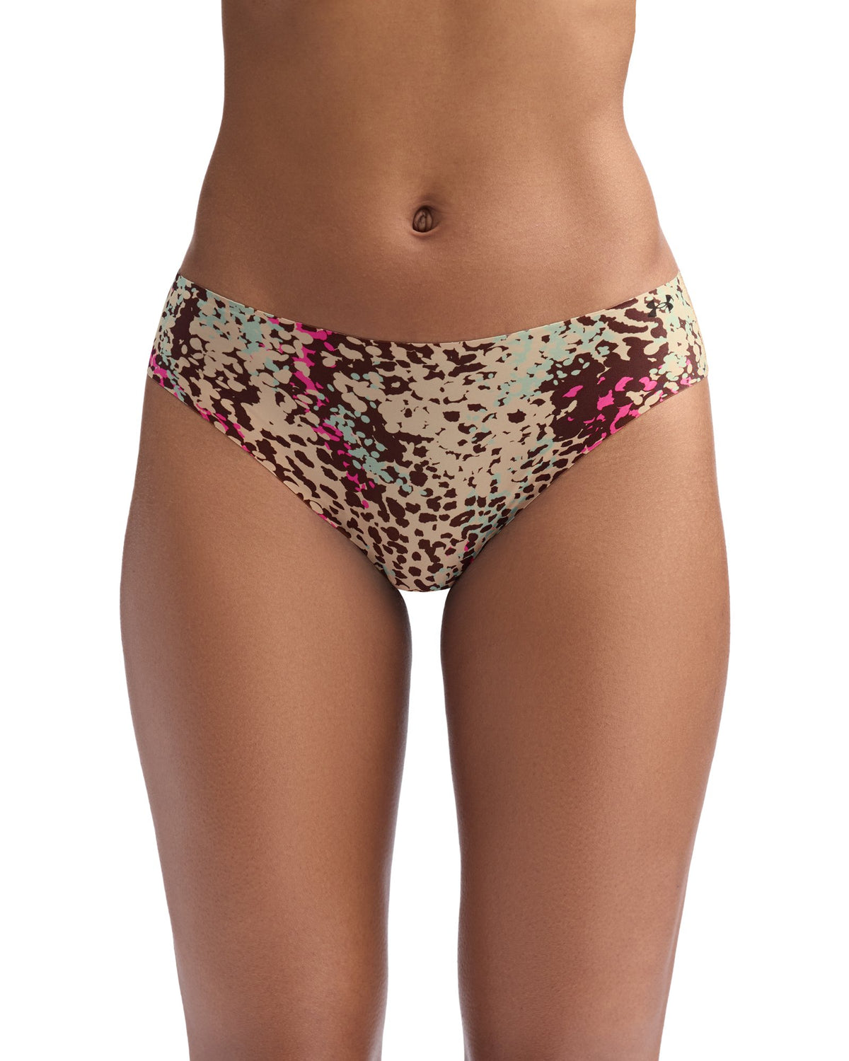 UA Pure Stretch Printed Women's 3-Pack No Show Bikini - Brown