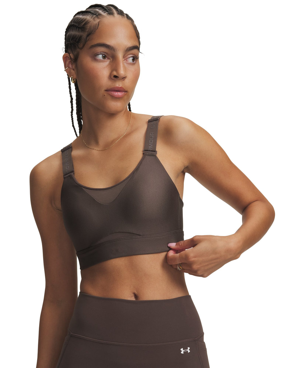 UA Infinity 2.0 High Women's Sports Bra - Brown