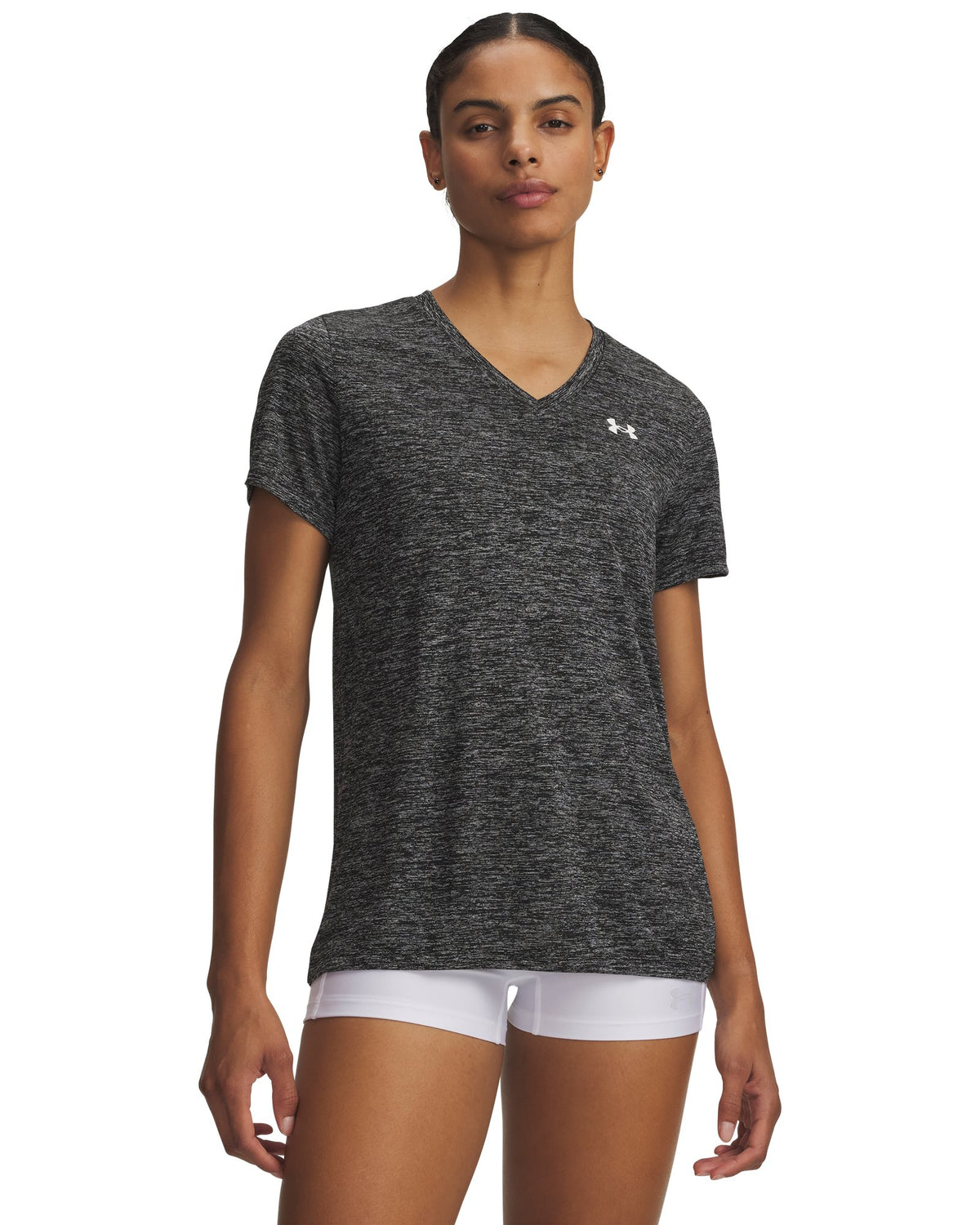UA Tech™ Twist Women's V-Neck Short Sleeve - Black