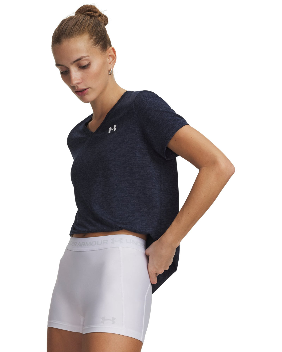 UA Tech™ Twist Women's V-Neck Short Sleeve - Blue