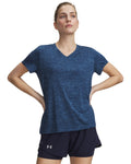 UA Tech™ Twist Women's V-Neck Short Sleeve - Blue