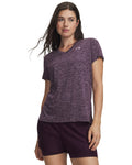 UA Tech™ Twist Women's V-Neck Short Sleeve - Purple