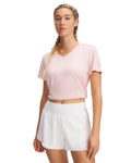UA Tech™ Twist Women's V-Neck Short Sleeve - Pink