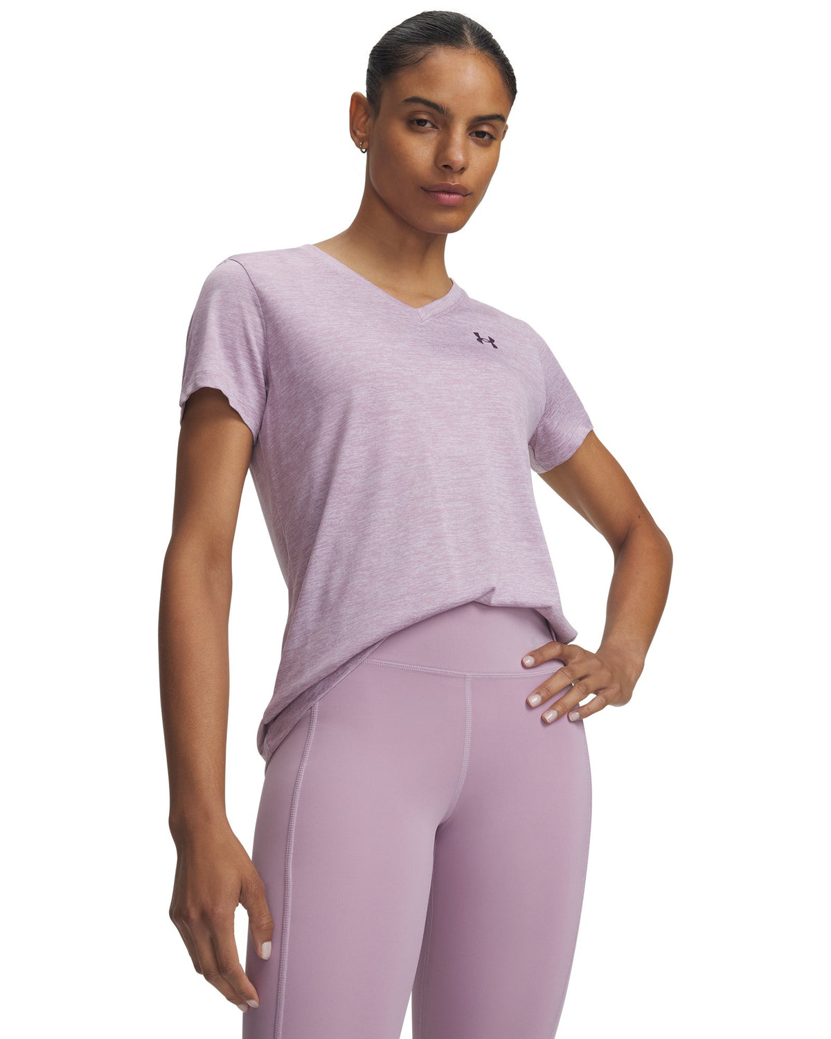 UA Tech™ Twist Women's V-Neck Short Sleeve - Pink