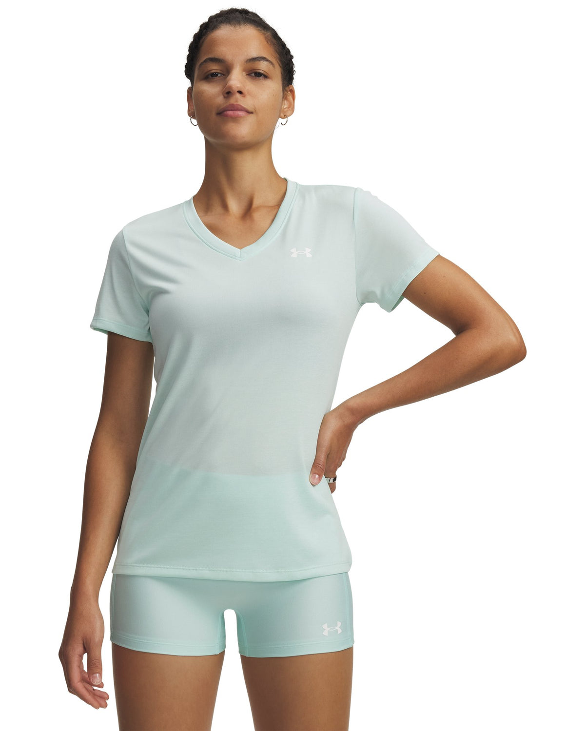 UA Tech™ Twist Women's V-Neck Short Sleeve - Green