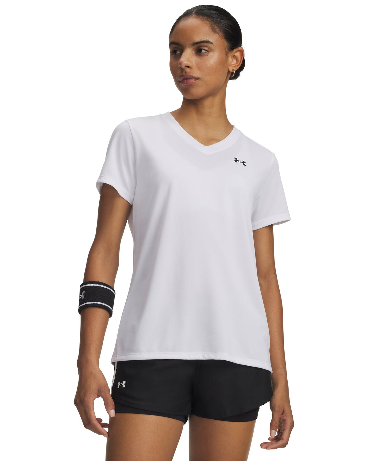 UA Tech™ Women's V-Neck Short Sleeve - White