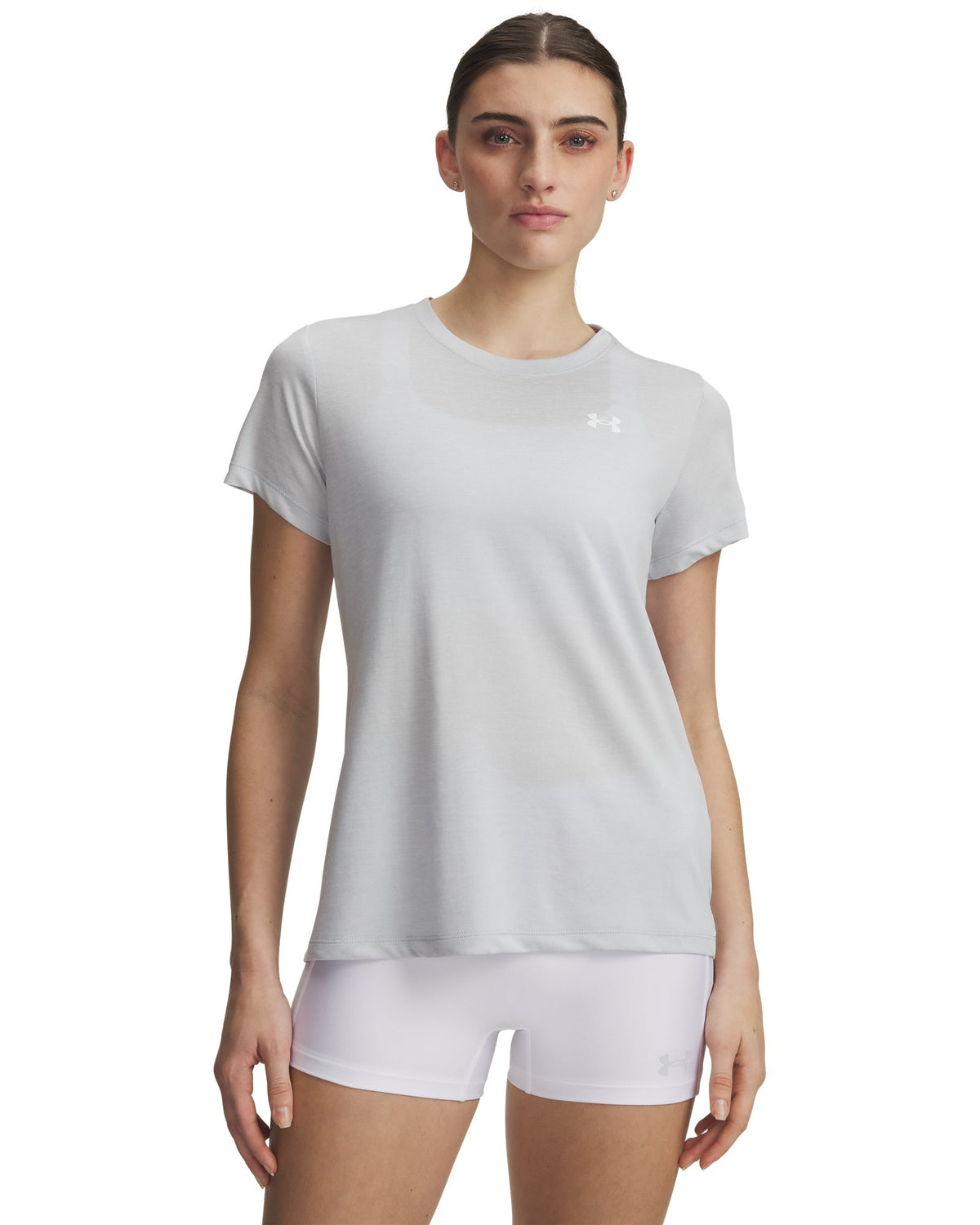 UA Tech™ Twist Women's Short Sleeve - Gray