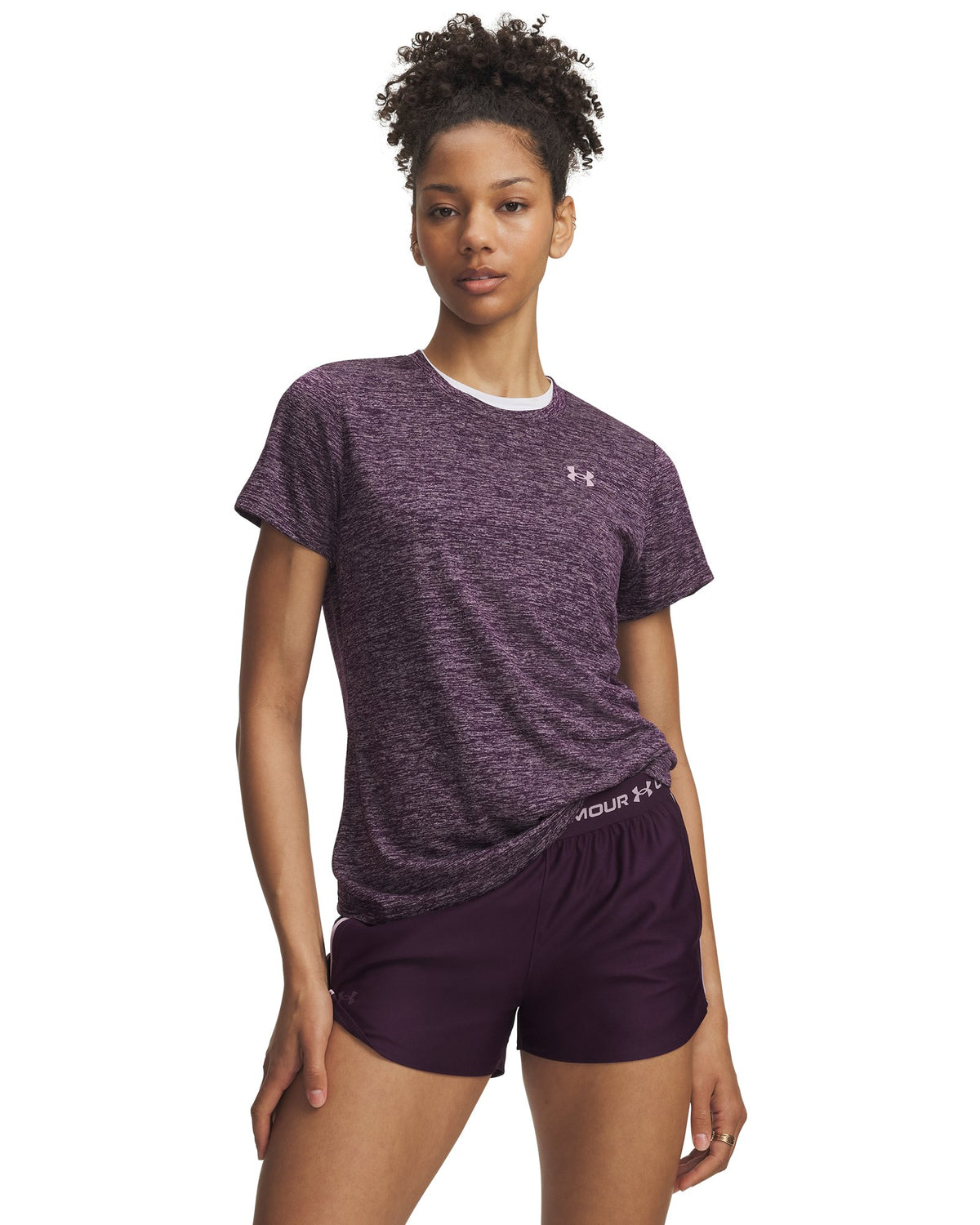 UA Tech™ Twist Women's Short Sleeve - Purple