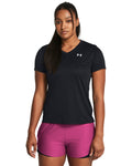 UA Tech™ Women's V-Neck Short Sleeve - Black