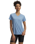 UA Tech™ Twist Women's V-Neck Short Sleeve - Blue