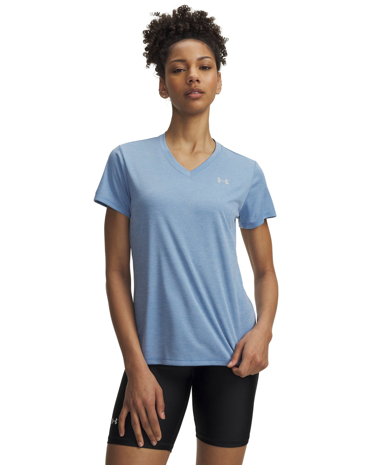 UA Tech™ Twist Women's V-Neck Short Sleeve - Blue