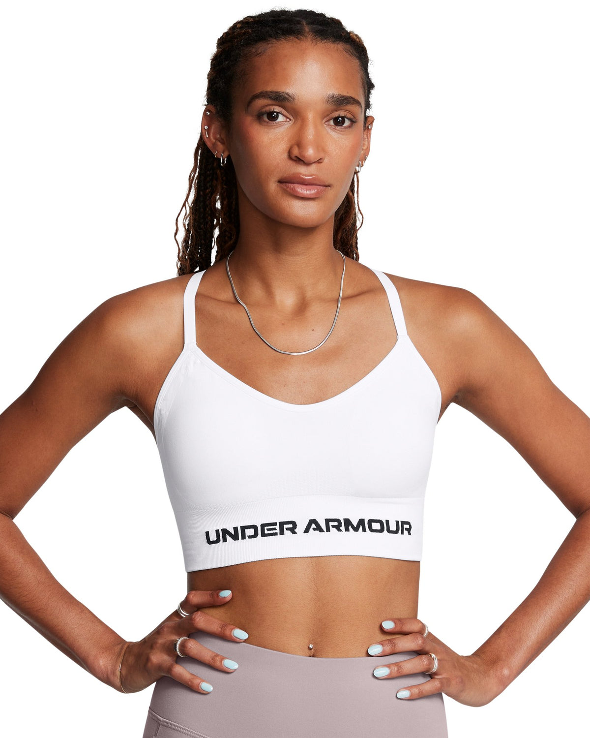 UA Vanish Seamless Low Women's Sports Bra - White