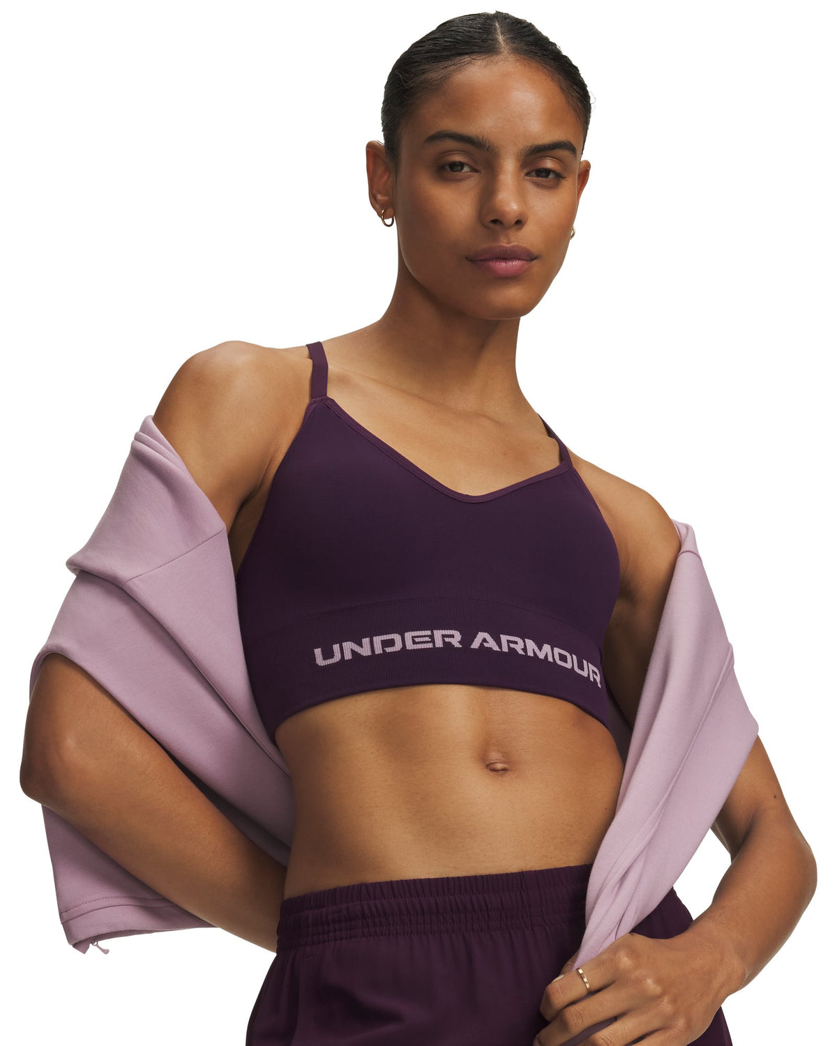 UA Vanish Seamless Low Women's Sports Bra - Purple
