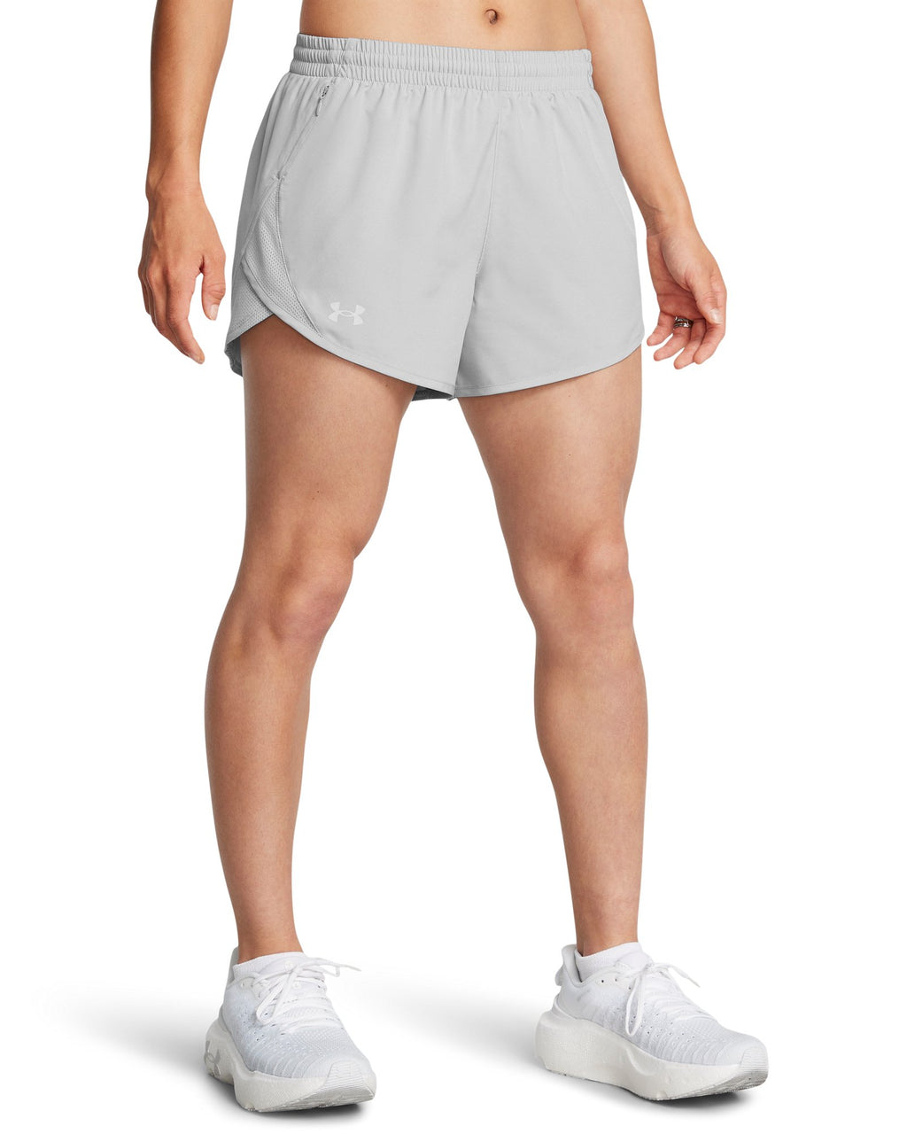 UA Fly-By Heather Women's 3" Shorts - Gray