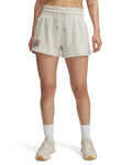 UA Freedom Fleece Women's 3" Shorts - White