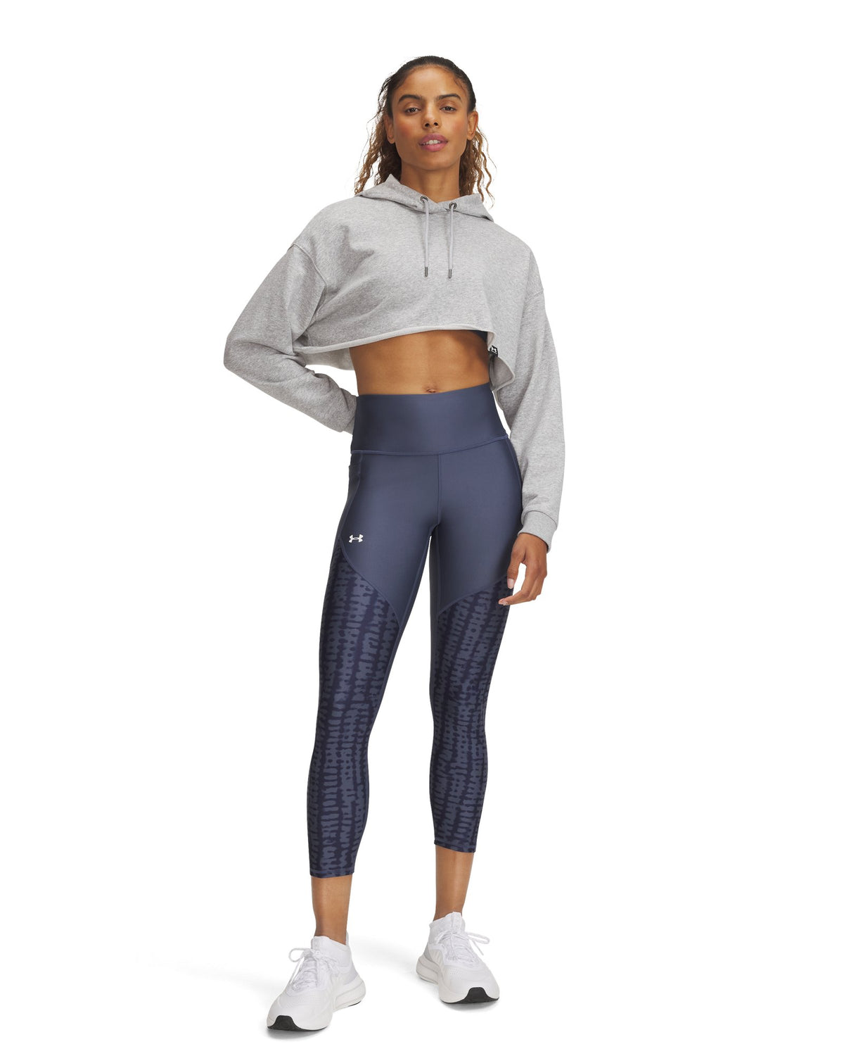 UA Tech™ Printed Panel Women's Ankle Leggings - Gray