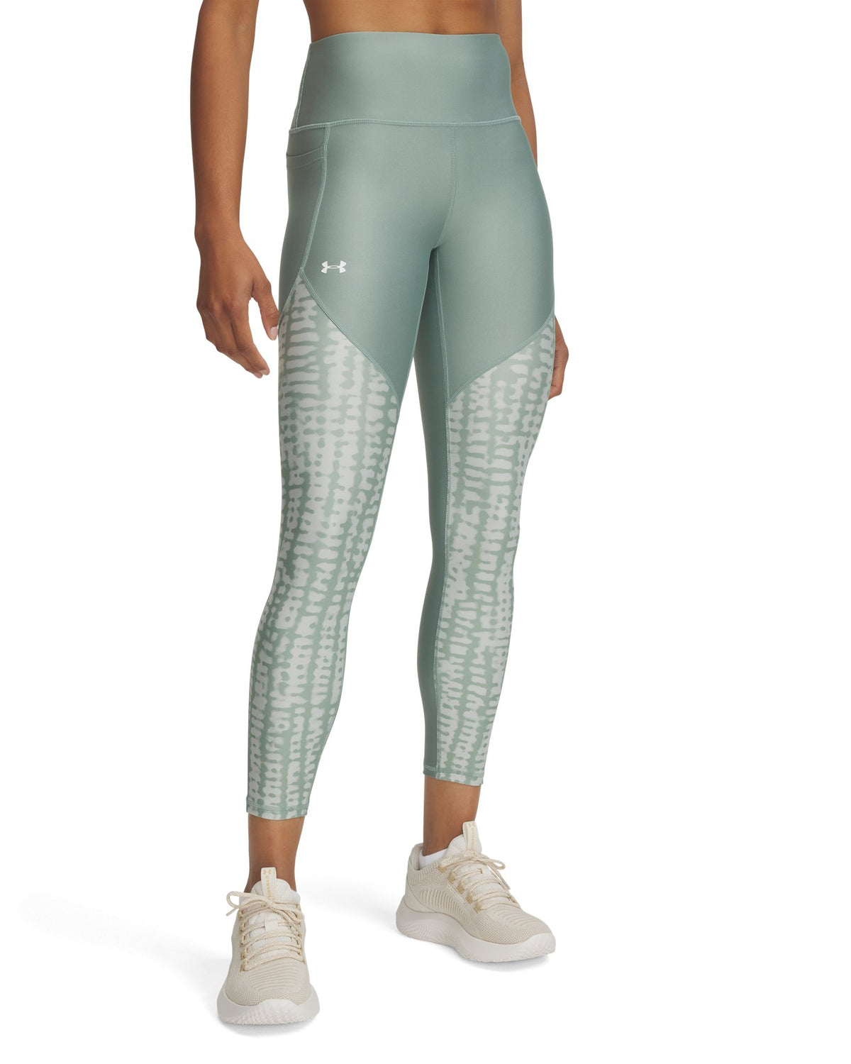 UA Tech™ Printed Panel Women's Ankle Leggings - Green