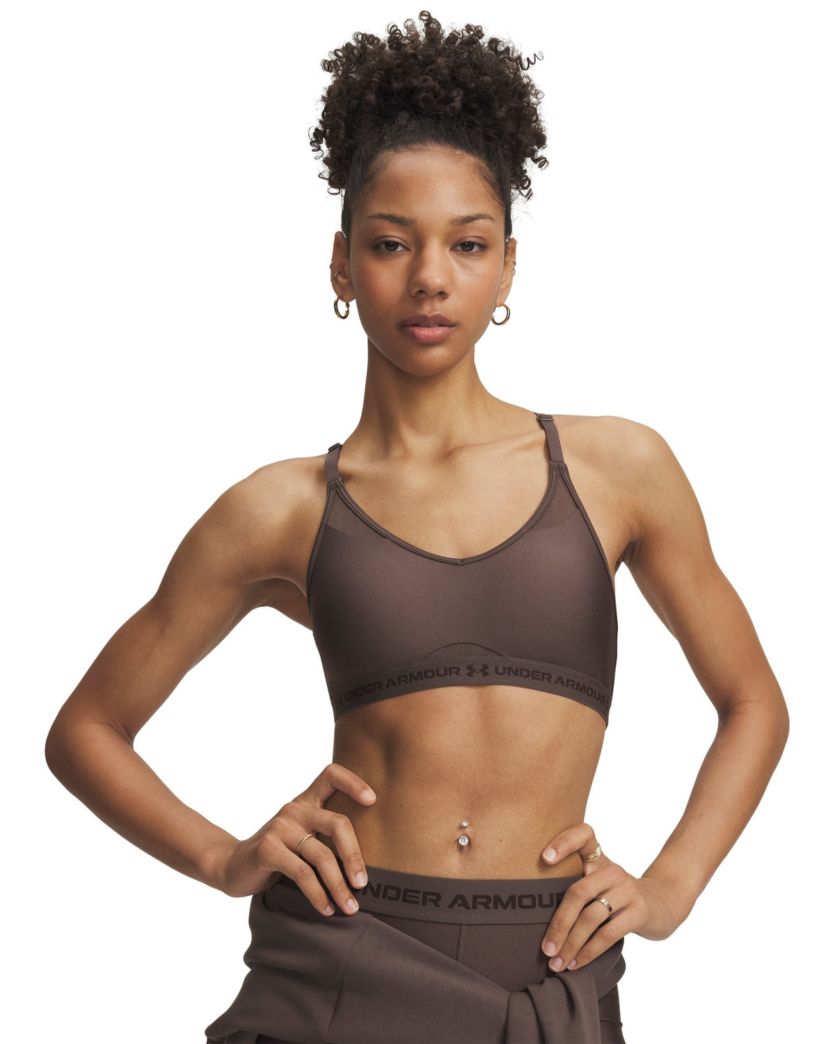 UA Crossback Low Women's Sports Bra - Brown