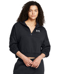 UA Icon Fleece Women's Oversized ½ Zip - Black