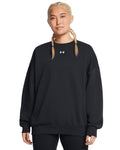 UA Rival Fleece Women's Oversized Crew - Black