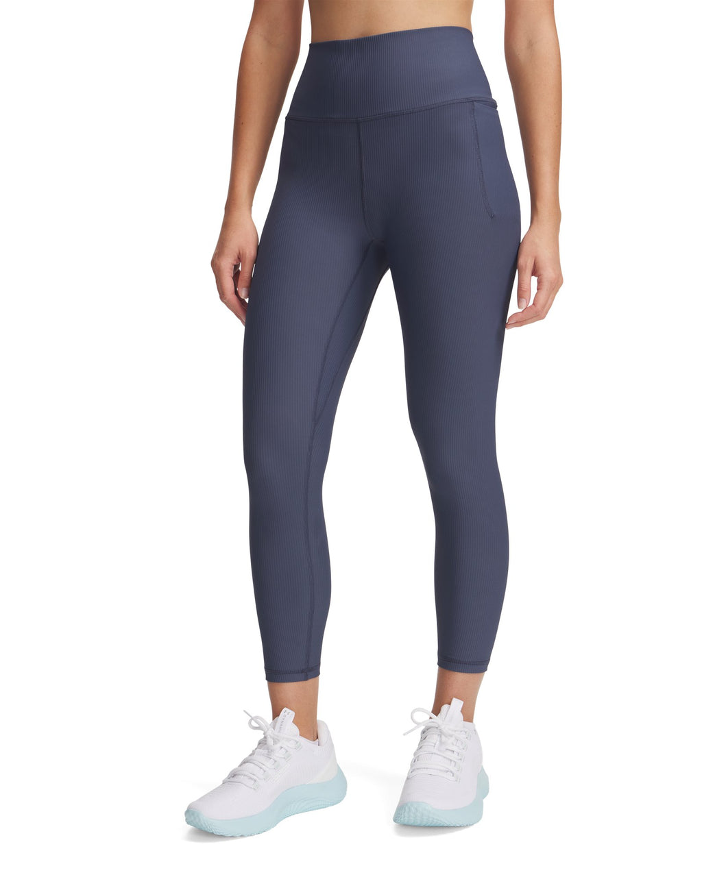 UA Meridian Rib Women's Ankle Leggings - Gray