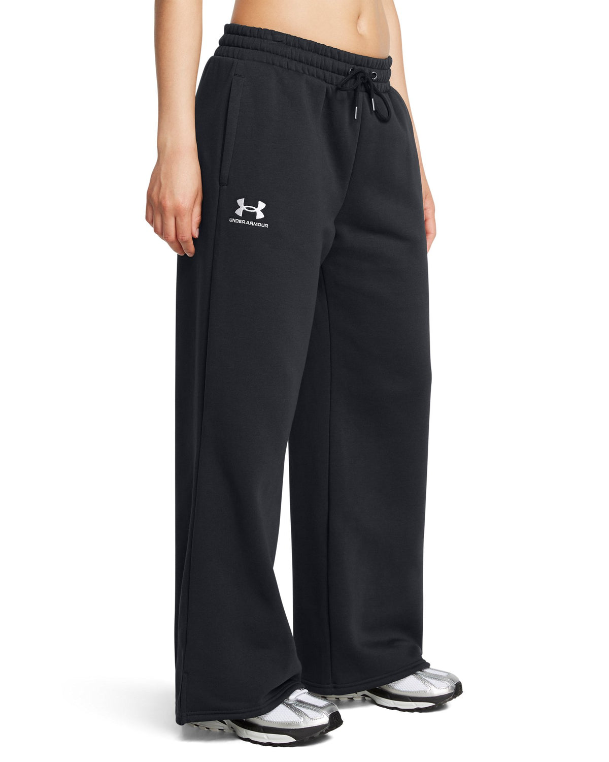 UA Icon Fleece Women's Wide Leg Pants - Black