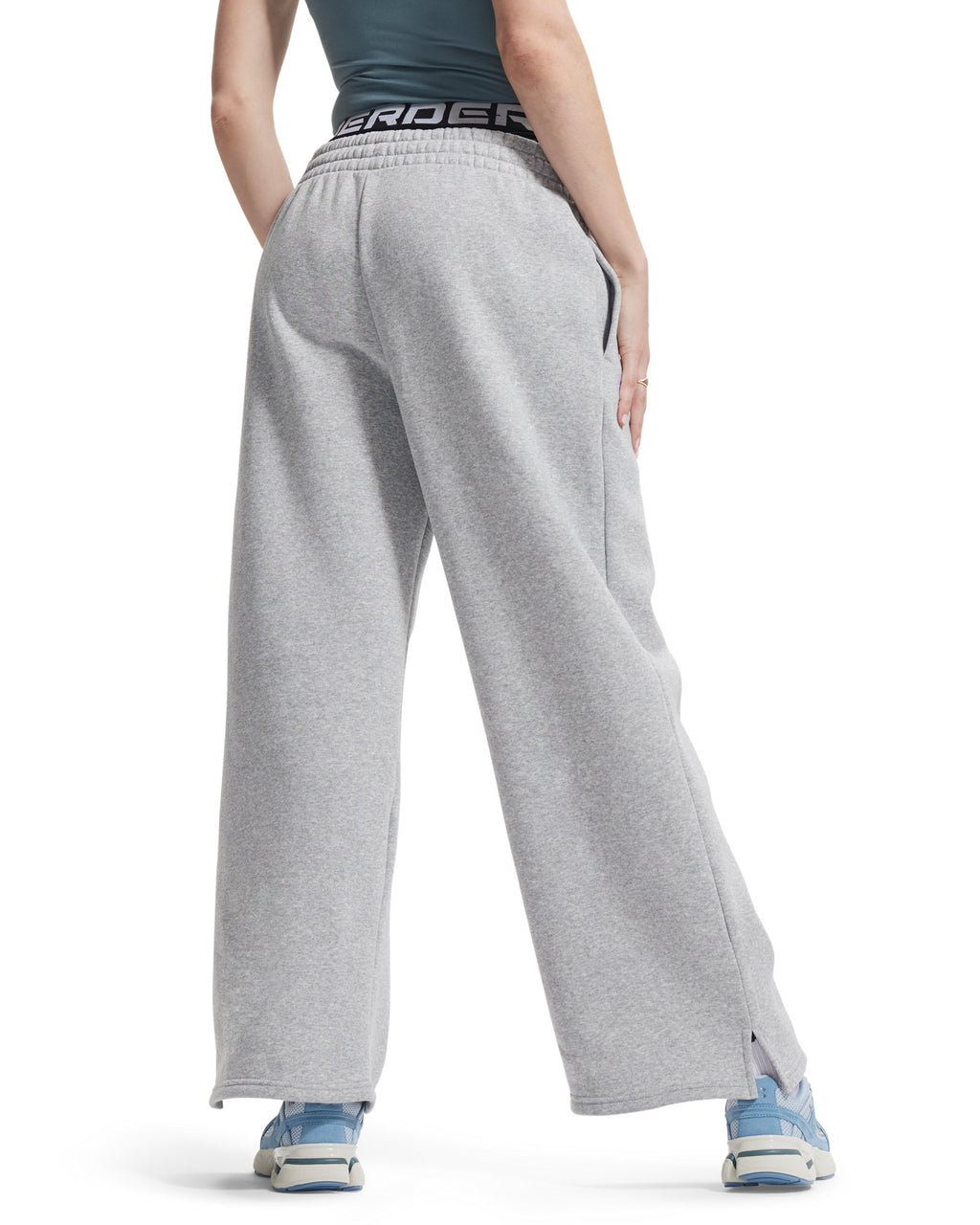 UA Icon Fleece Women's Wide Leg Pants - Black
