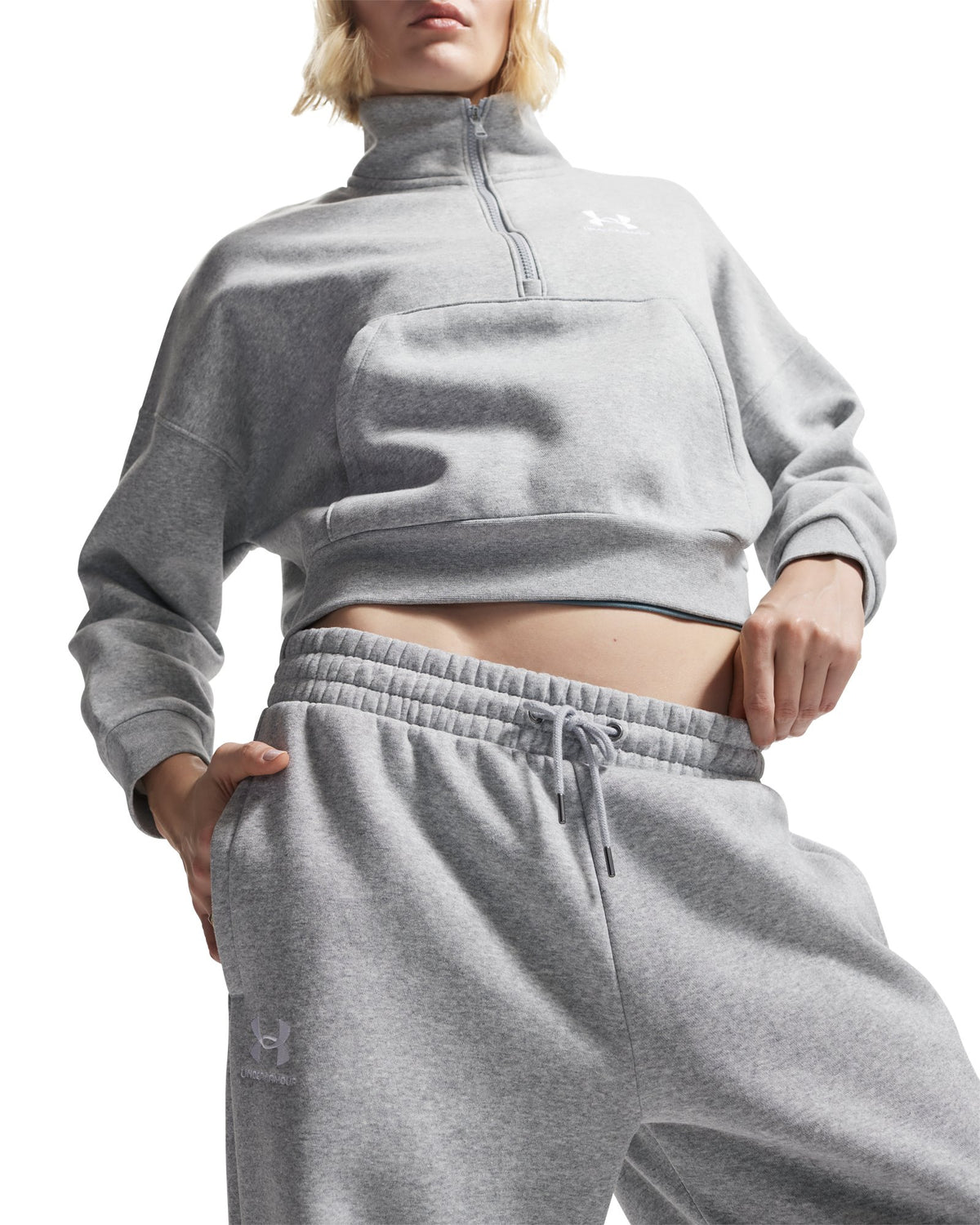 UA Icon Fleece Women's Wide Leg Pants - Black
