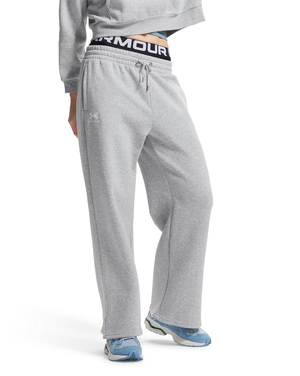 UA Icon Fleece Women's Wide Leg Pants - Black