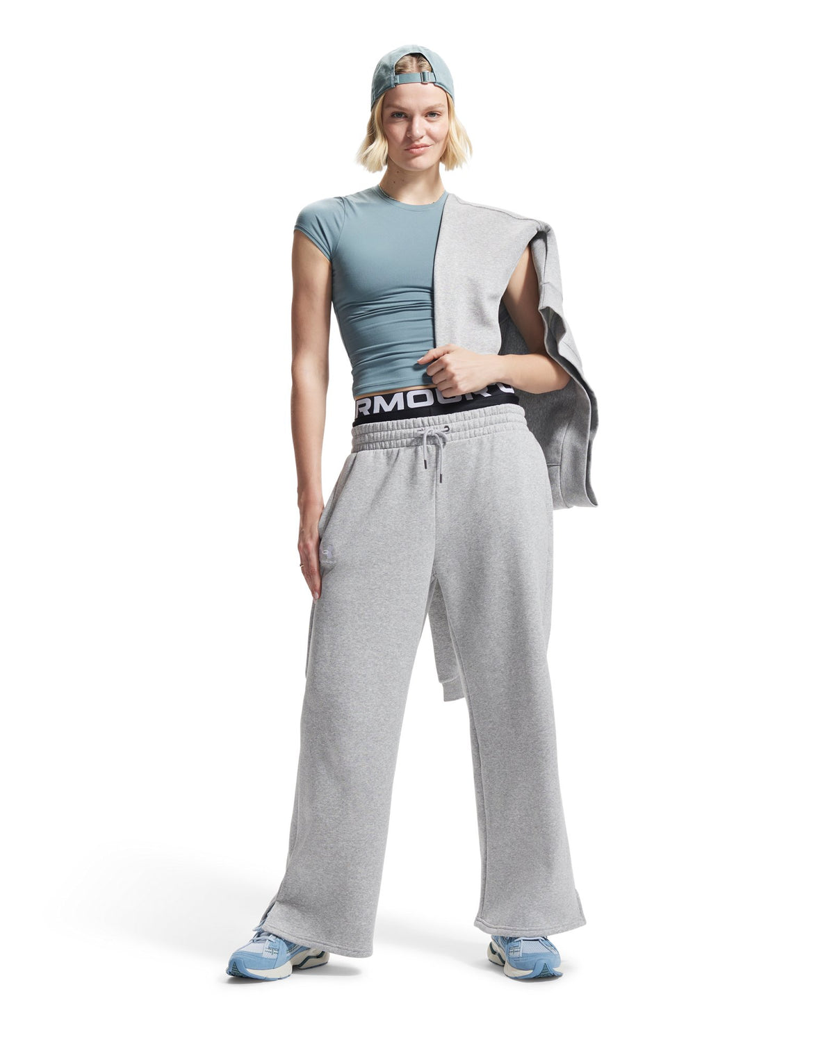 UA Icon Fleece Women's Wide Leg Pants - Black