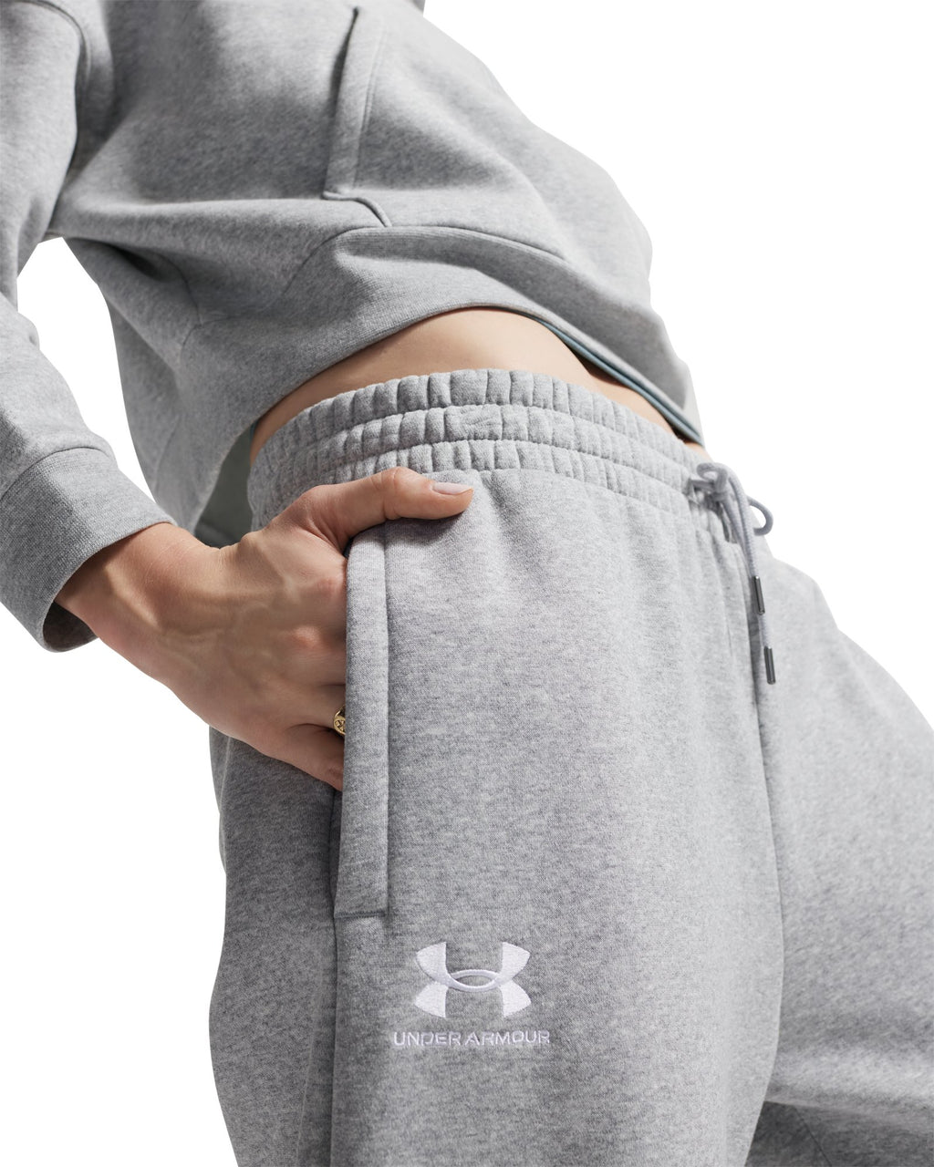 UA Icon Fleece Women's Wide Leg Pants - Black