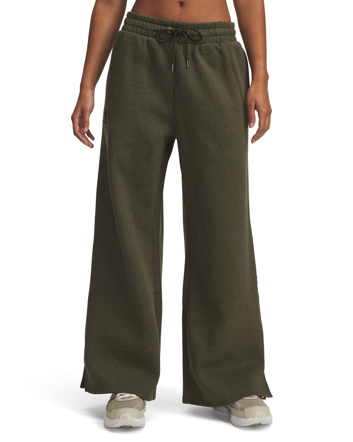 UA Icon Fleece Women's Wide Leg Pants - Green