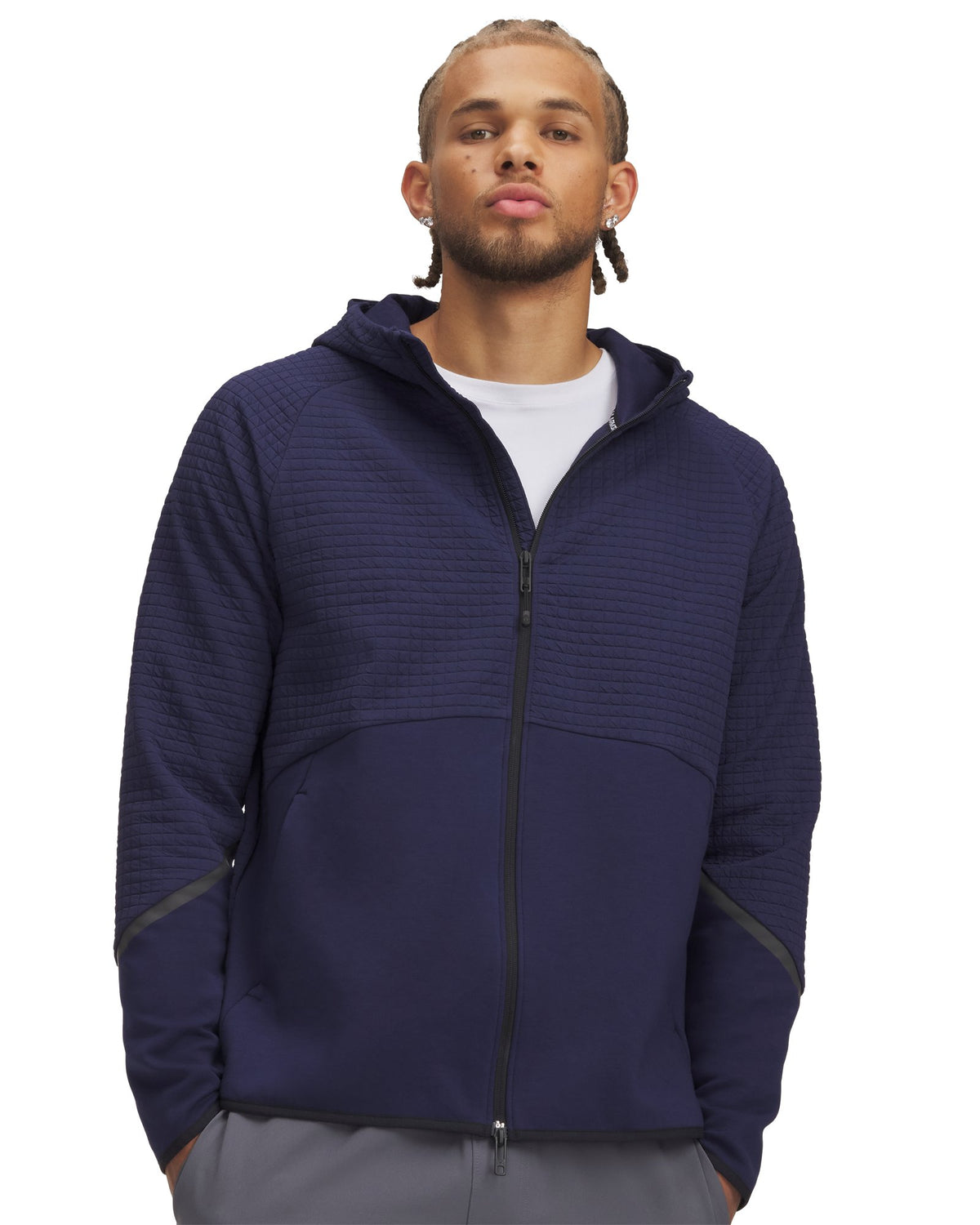UA Unstoppable Fleece Grid Men's Full-Zip - Blue